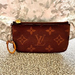 Louis Vuitton Monogram Pochette Cles Wallet Coin Purse